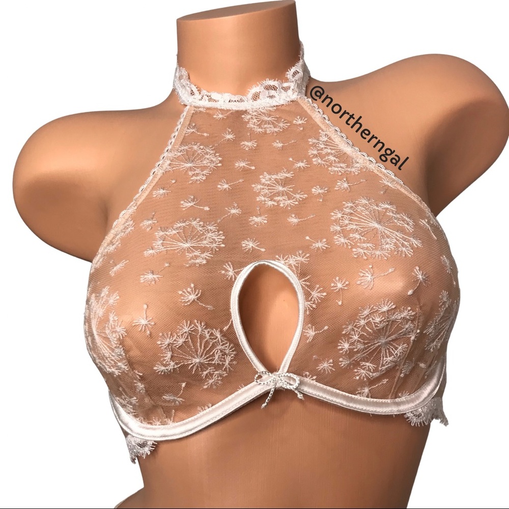 Victoria's Secret Embroidered High Neck Unlined Bra